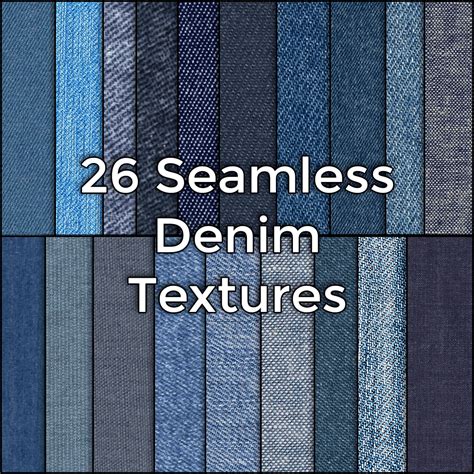 Seamless Tiling Denim Jeans Fabric Material Texture Pack Cg Elves