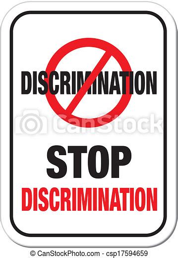Clipart Vector Of Stop Discrimination Sign Suitable For