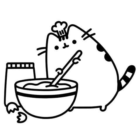 Pusheen Cat Coloring Pages At Getdrawings Free Download