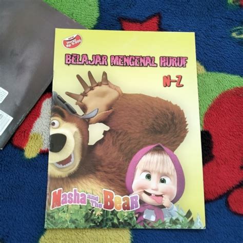 Jual Original Buku Pintar Mewarnai Masha And The Bear Belajar Mengenal