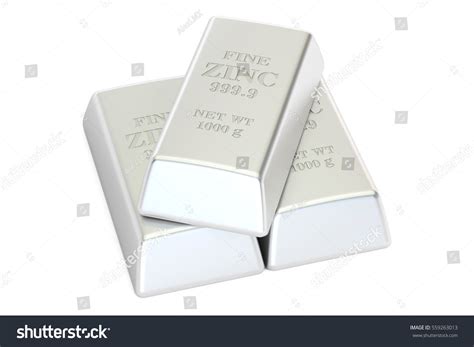 Zinc Bars 3d Rendering Isolated On Stock Illustration 559263013