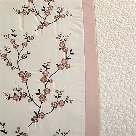 Chezmoi Collection Linnea 7 Piece Luxury Blush Cherry Blossom Floral