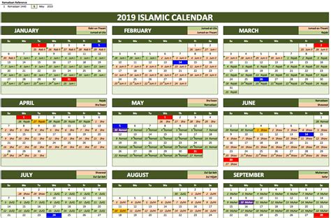 Islamic Calendar 2020 » ExcelTemplate.net