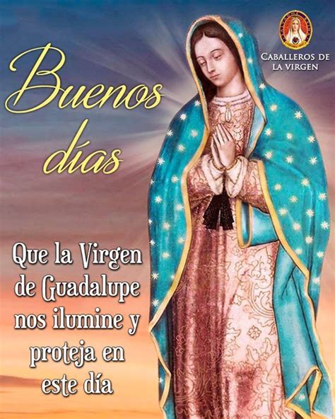 Buenos Días Hoy Es La Fiesta De Nuestra Sra De Guadalupe Virgen