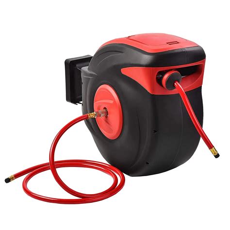 Toolsempire Air Hose Reel With In X Ft Hybrid Air Hose Retractable Air Compressor Hose