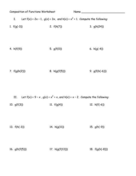Composition Of Transformations Worksheet Compositions Of Reflections