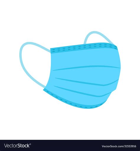 Face Mask In Flat Design Royalty Free Vector Image