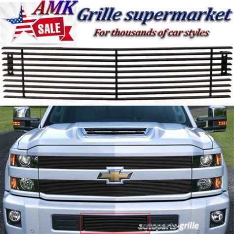 For 2015 2019 Chevy 2500hd3500hd Bumper Black Billet Grille Front