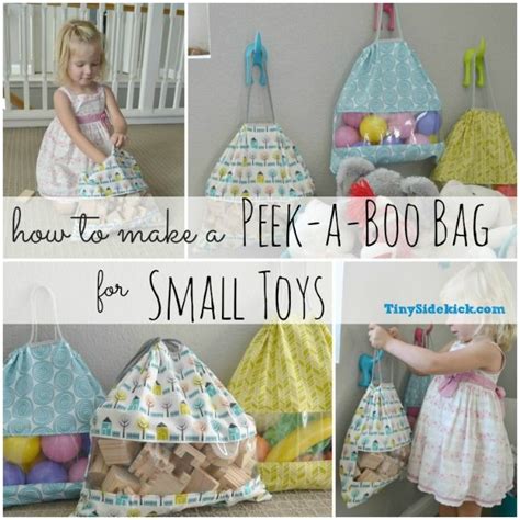 Diy Peek A Boo Bag Tutorial To Store Small Toys Toy Storage Bags Toy