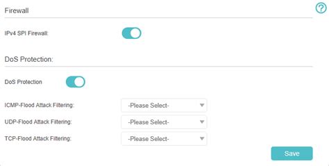 The spi firewall protection feature keeps track of the state of network connections traveling across it. TL-MR6400 V4 User Guide | TP-Link