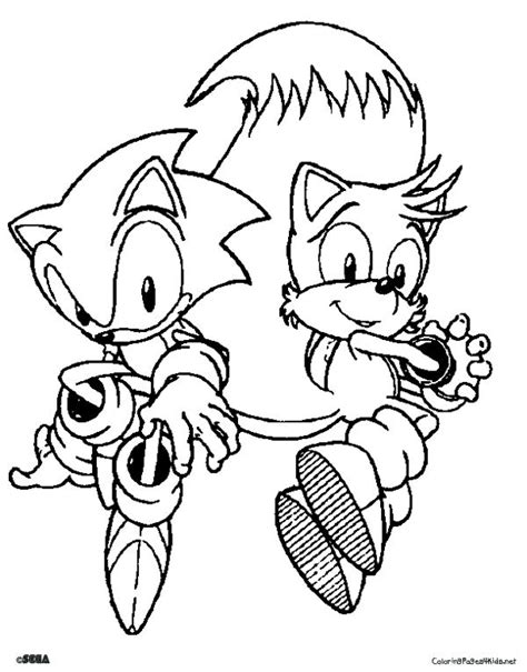 Sonic And Tails Coloring Pages. Sonic Coloring Pages To Print Free