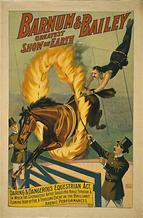 Barnum And Bailey Equestrian Act Vintage Circus Poster Museum Outlets