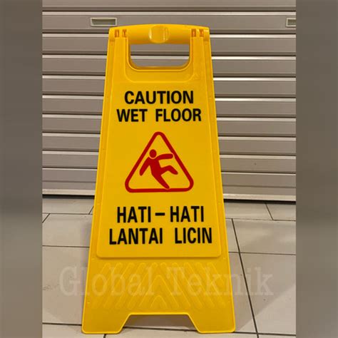 Jual Wet Floor Sign Safety Sign Papan Peringatan Awas Lantai Licin