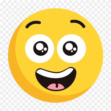 Happy Face Emoji With Smile Vector Png Similar Png