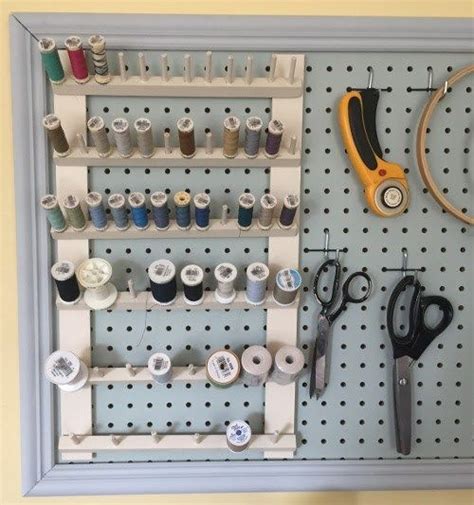 Diy Thread Rack For Your Sewing Space Sewing Room Organization