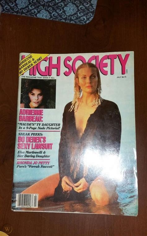 Vintage High Society Magazine Adrienne Barbeau Bo Derek Issue July