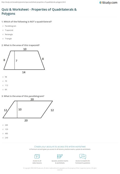 Properties Of Quadrilateral Worksheet Promotiontablecovers