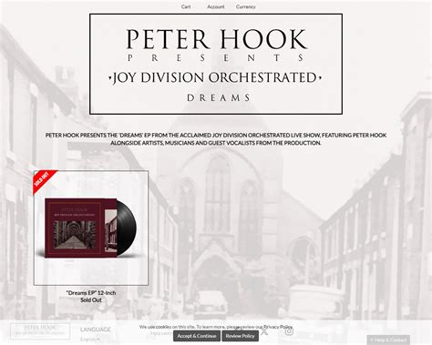 Peter Hook Presents Joy Division Orchestrated Official Online Store