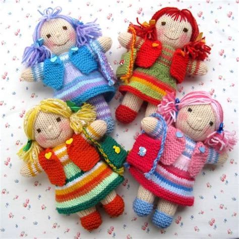 Use these free knitting patterns to stitch up some great projects. Rainbow Rascals - Knitted Dolls Knitting pattern by ...