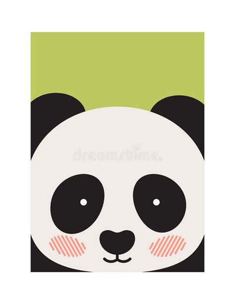 Panda Animal Cover Und Text Vektor Illustration Vektor Abbildung