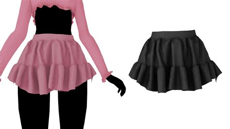 Mmd Sims 4 Ruffles Skirt By Fake N True On Deviantart
