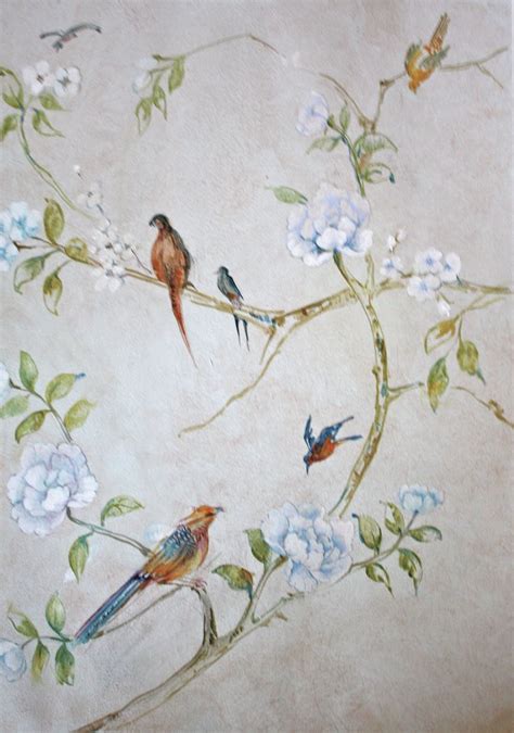 Hand Painted Birds Wall Murals Painted Decorative