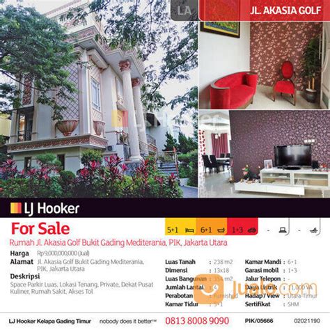 Rumah Jl Akasia Golf Bukit Gading Mediterania Pik Jakarta Utara Di