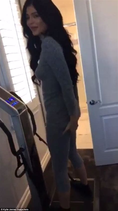 Kylie Jenner Snapchats While Trying Out A Vibrating Exercise Machine On