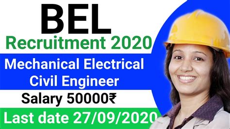 Bel Recruitment For Project Engineer Civil Electrical Mechanical