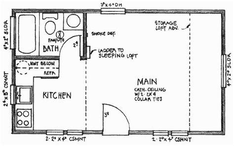 Free tiny house plan from tinyhousedesign.com. 16x24 cabin plan | Loft floor plans, Cabin floor plans, Cabin floor