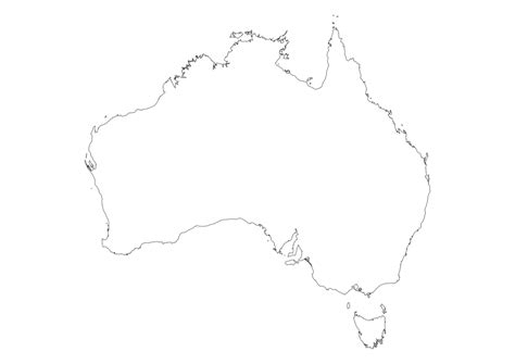 Australia Blank Map Free Printable Images