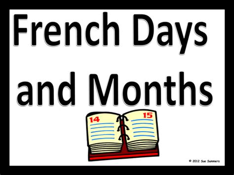 French Calendar Signs And Bulletin Board Days And Months Teaching Resources