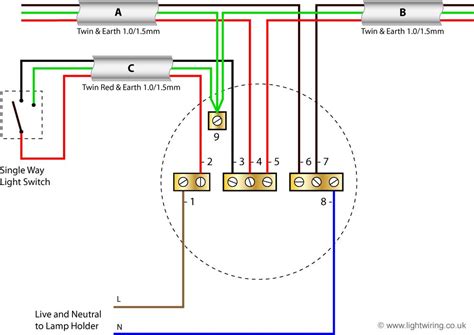L and n indicate the supply. Radial circuit light wiring diagram (old colours) | Light wiring