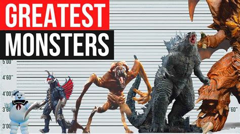 Greatest Giant Monsters In Movie History Size Comparison Youtube