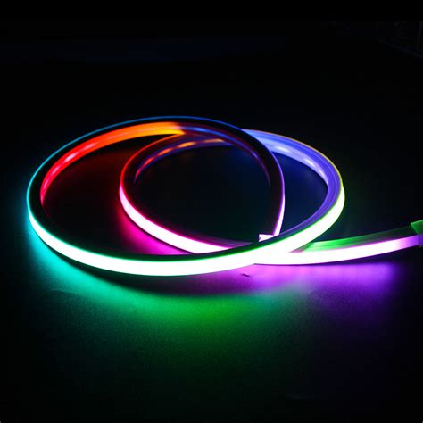10x10mm Flexible Led Neon Strip Light Rope 90leds Chasing Color Neon
