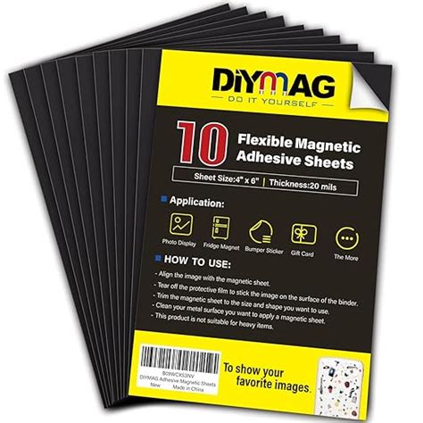 Diymag Magnetic Adhesive Sheets4 X 610 Pack Cuttable