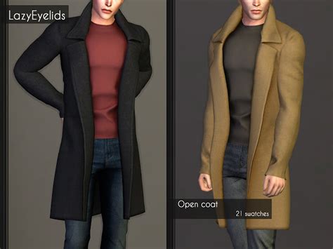 Sims 4 Cc Open Coat Sims 4 Men Clothing Sims 4 Clothing Sims 4