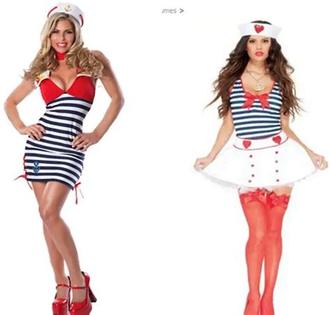 Women S Sexy Adult Navy Costume High Seas Hottie Costume Women Sailor Cosplay Women Halloween