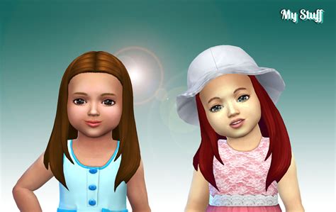 Mystufforigin Rebecca Hair Retextured For Toddlers Sims 4 Hairs