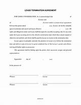Early Termination Of Lease Form Pictures