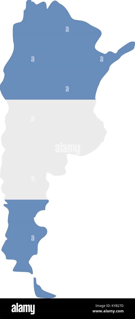 Mapa De Argentina Bandera Argentina En Colores Planos Icono Aislado