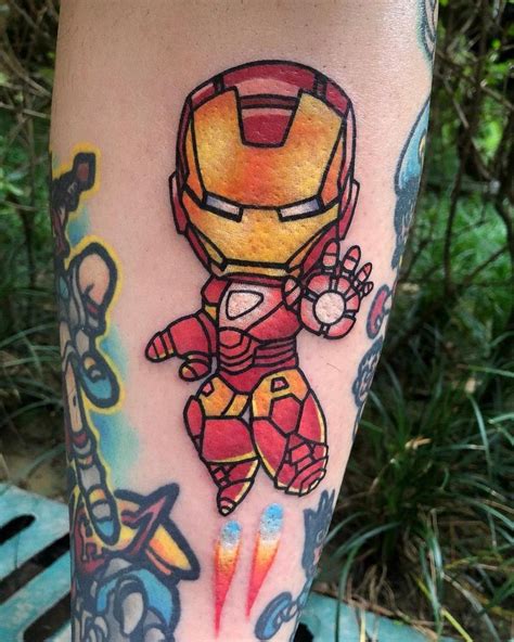 Cute Ironman Tattoo Iron Man Tattoo Cartoon Tattoos Marvel Tattoos