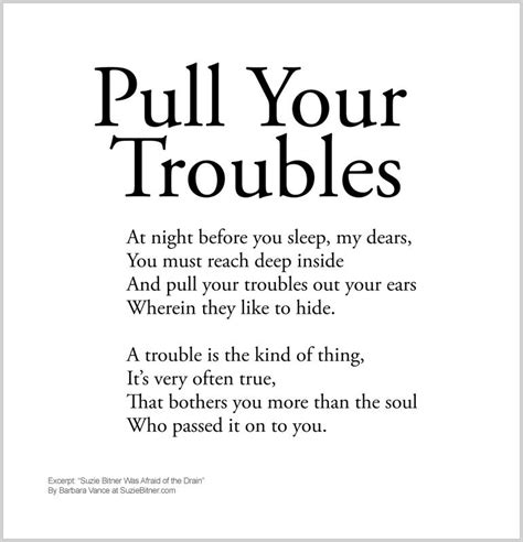 Pull Your Troubles Poetry For Kids Kids Poems Inspirational Poems