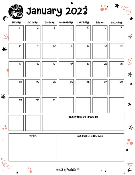 Free Printable January 2024 Calendars Artofit