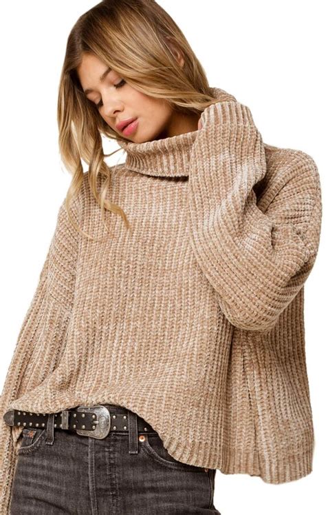 Blank Nyc Womens Chenille Turtleneck Sweater Shopstyle
