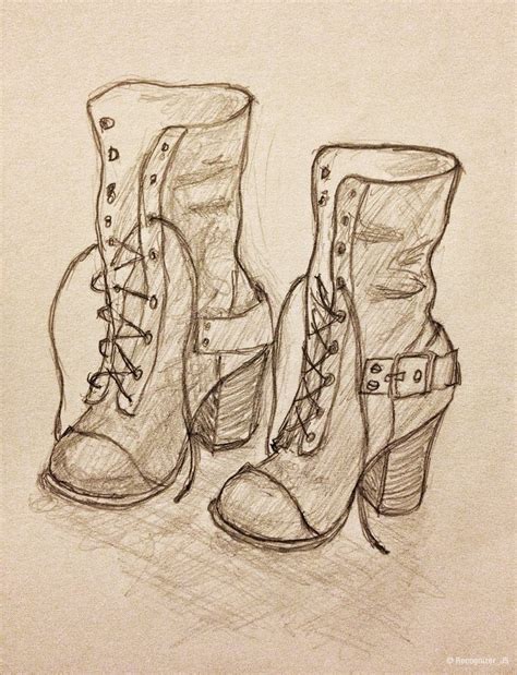 You can edit any of 768x768 john bratby pencil and crayon drawing in leather boots. Boots sketch | Quick pencil sketch of a pair of boots ...