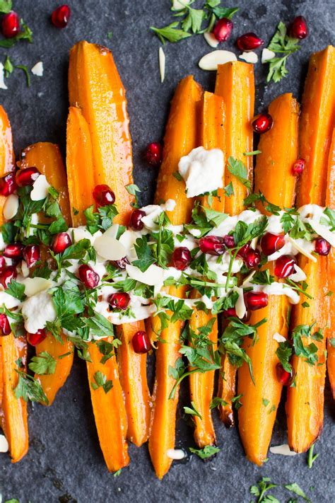 Have yourself a merry little feast this year. Vegan Christmas Dinner Side Dish - Maple Mustard Roasted Carrots with Roasted Garlic Cashew ...