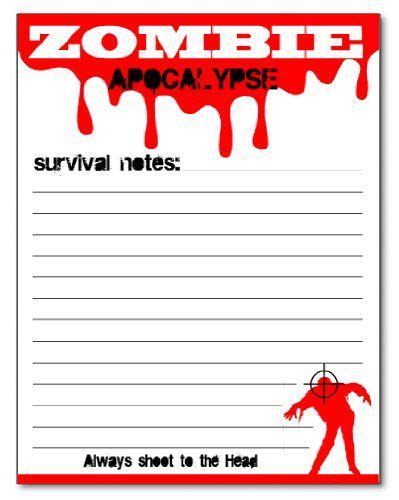Guajolote Prints Zombie Notepad 4 X 525 Inch 50 Sheets Funny