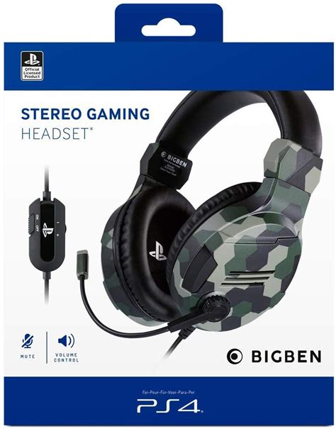 Bigben Stereo Gaming Headset V3 For Ps4pcmac Camo For Windows Mac