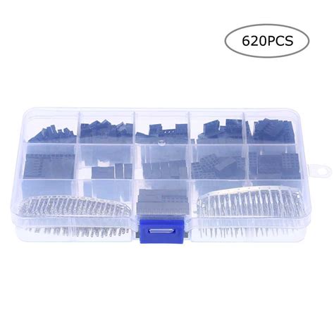 620pcs 2 54mm pitch 1 2 3 4 5 6 pin housing connector and male female dupont crimp pins adaptor